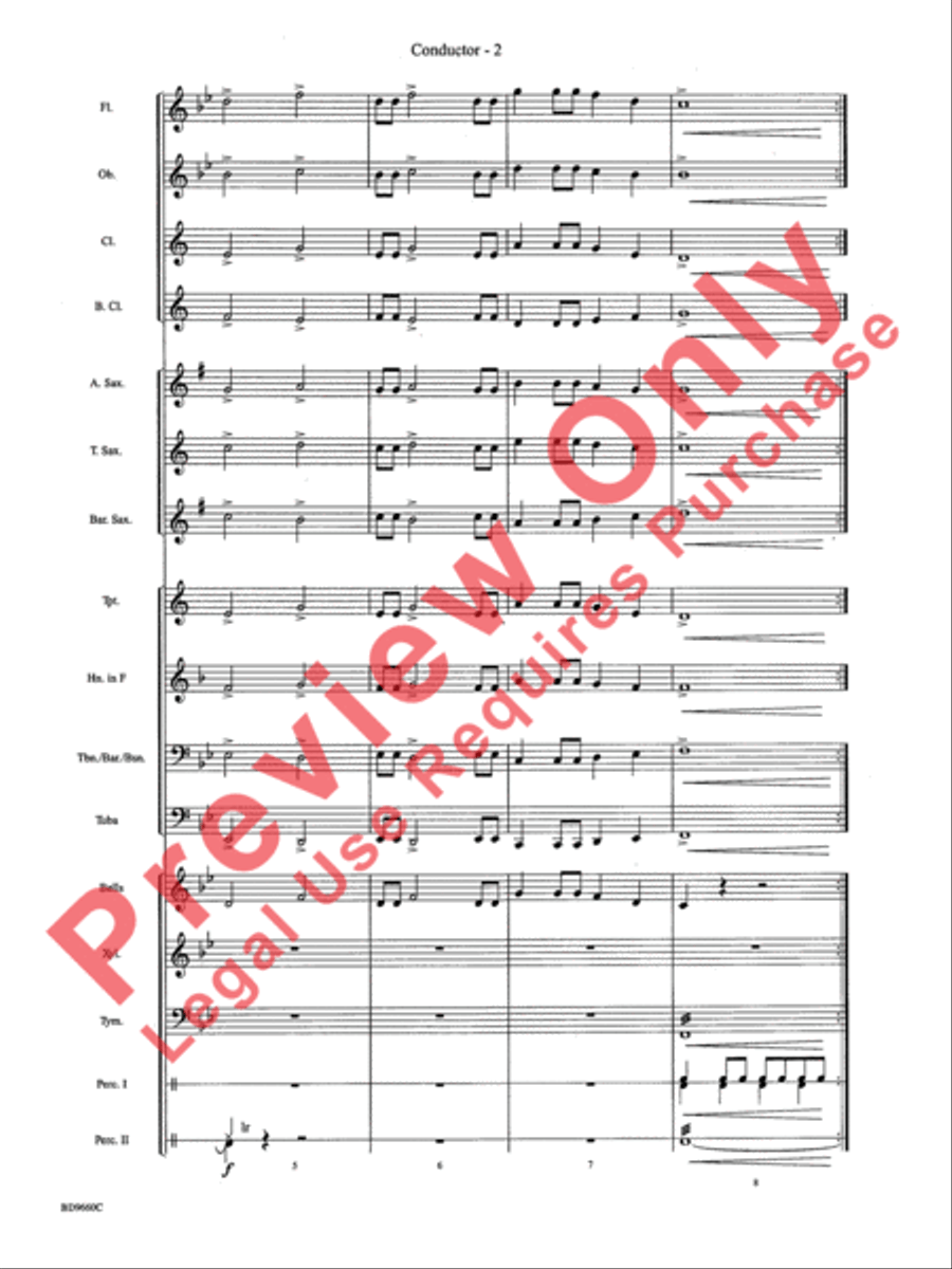 Declaration and Dance Concert Band scores gallery preview page 4
