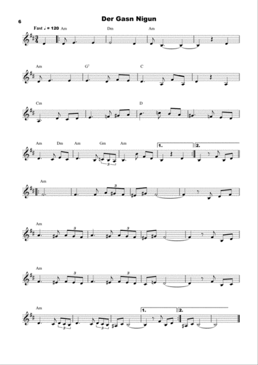 25 Klezmer Tunes for Trumpet Trumpet Solo scores gallery preview page 6