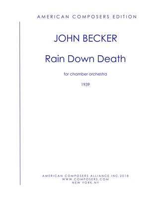Book cover for [Becker] Rain Down Death