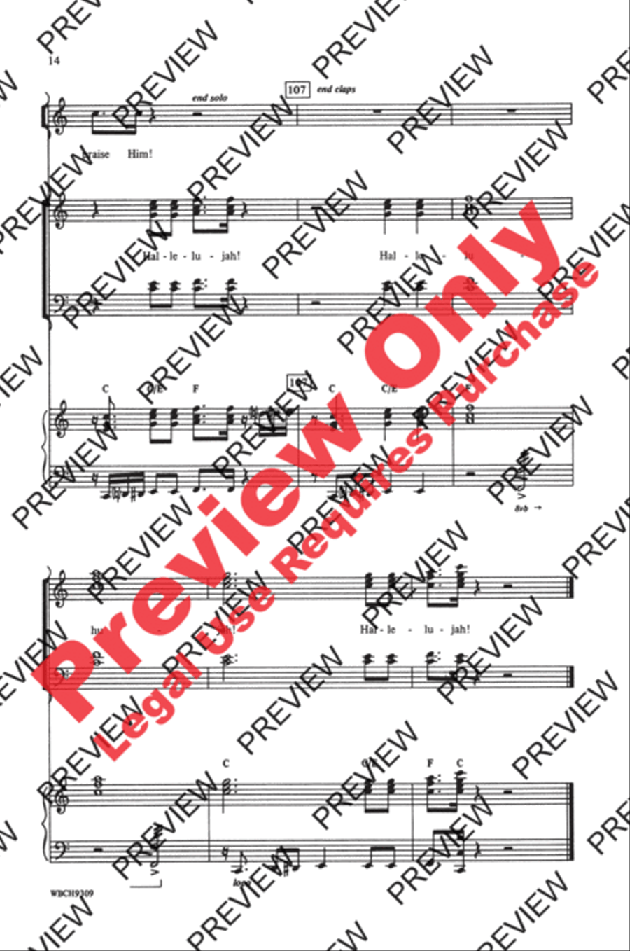 Hallelujah from Handels Messiah SATB SSATB scores gallery preview page 14