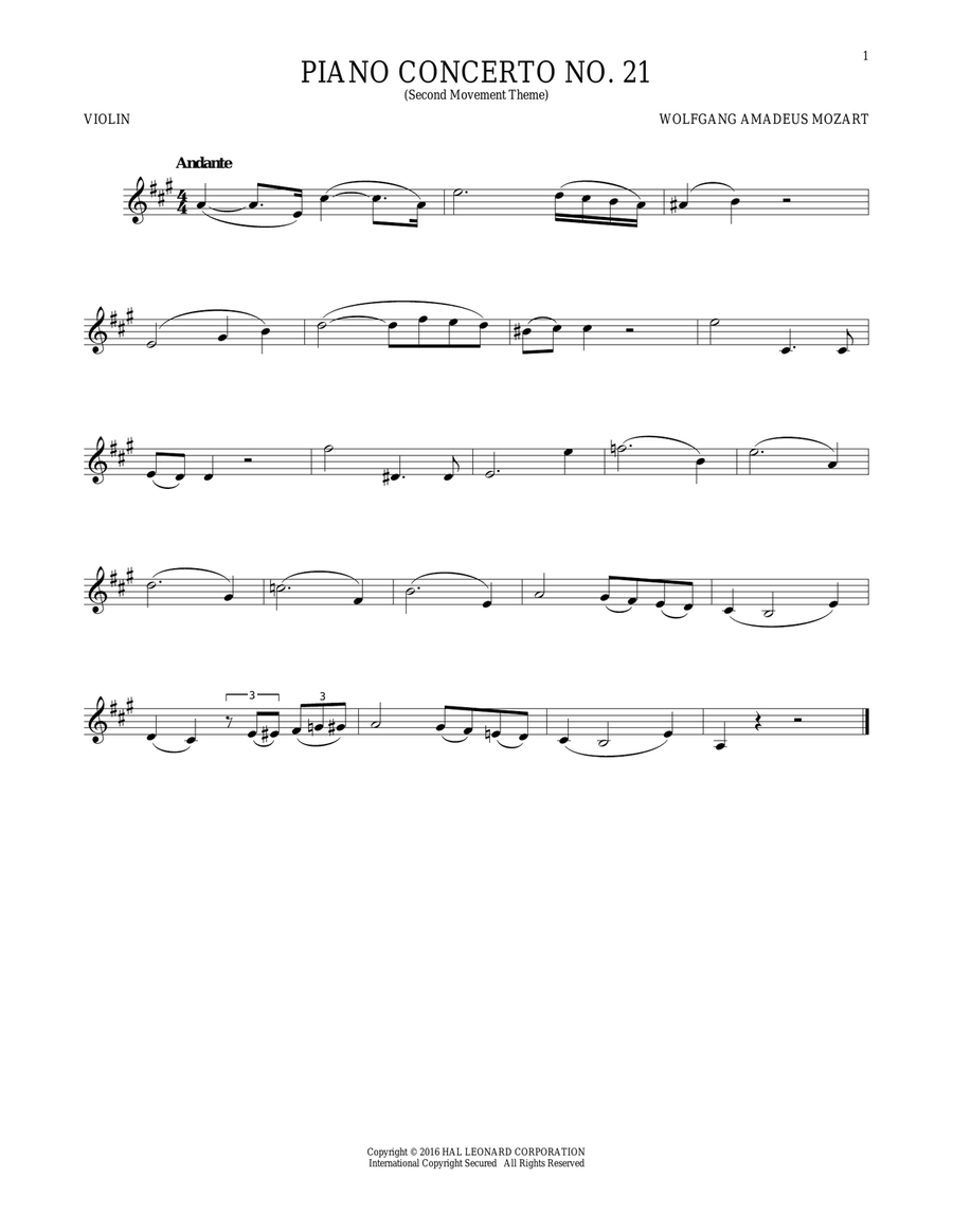 Piano Concerto No. 21 In C Major (