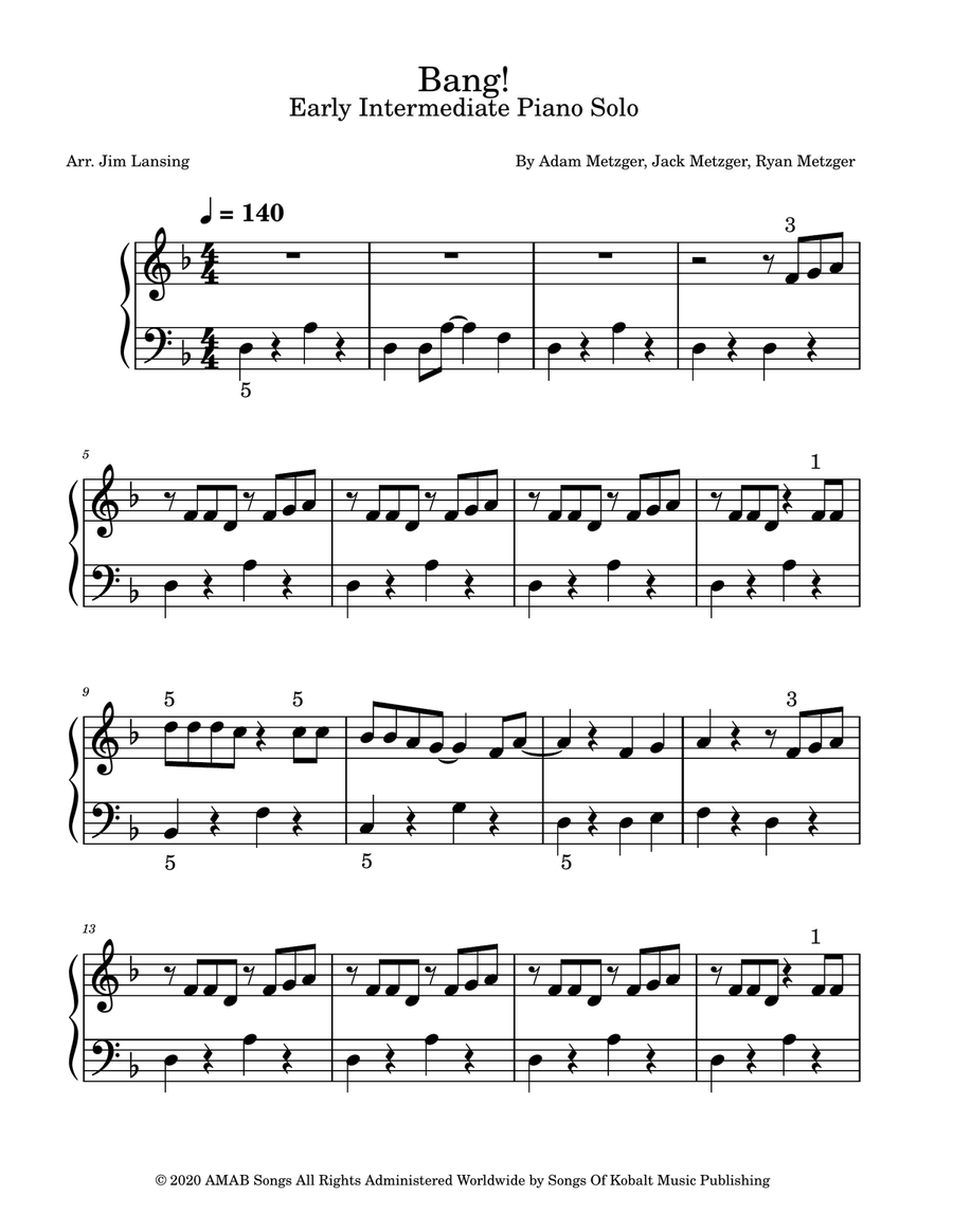 Bang! Piano Method scores gallery preview page 2