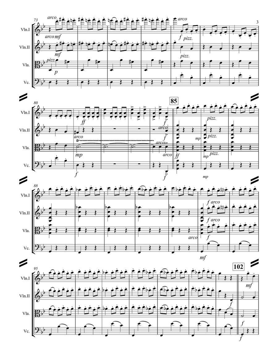 Danse Macabre (for String Quartet) String Quartet scores gallery preview page 4