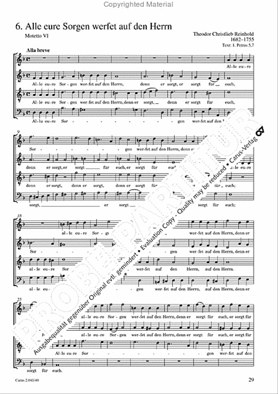 Motets and arias for choirs collected and edited by Johann Adam Hiller, vol. 4 Voice Solo scores gallery preview page 30