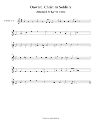 Book cover for Onward, Christian Soldiers (Easy key of C) - Clarinet