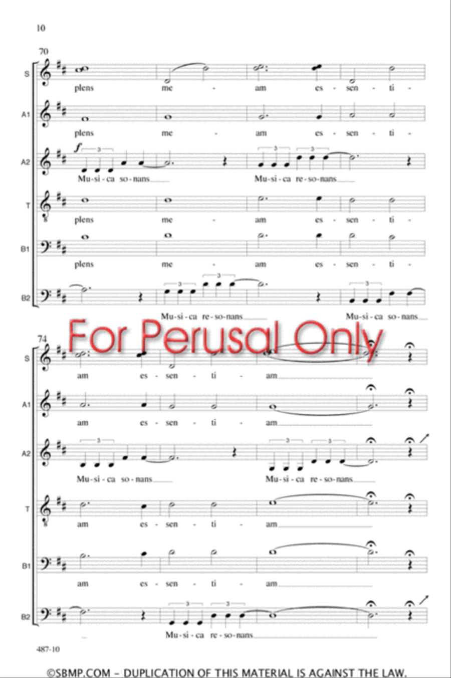 Musica animam tangens - SATB Octavo 4-Part scores gallery preview page 9