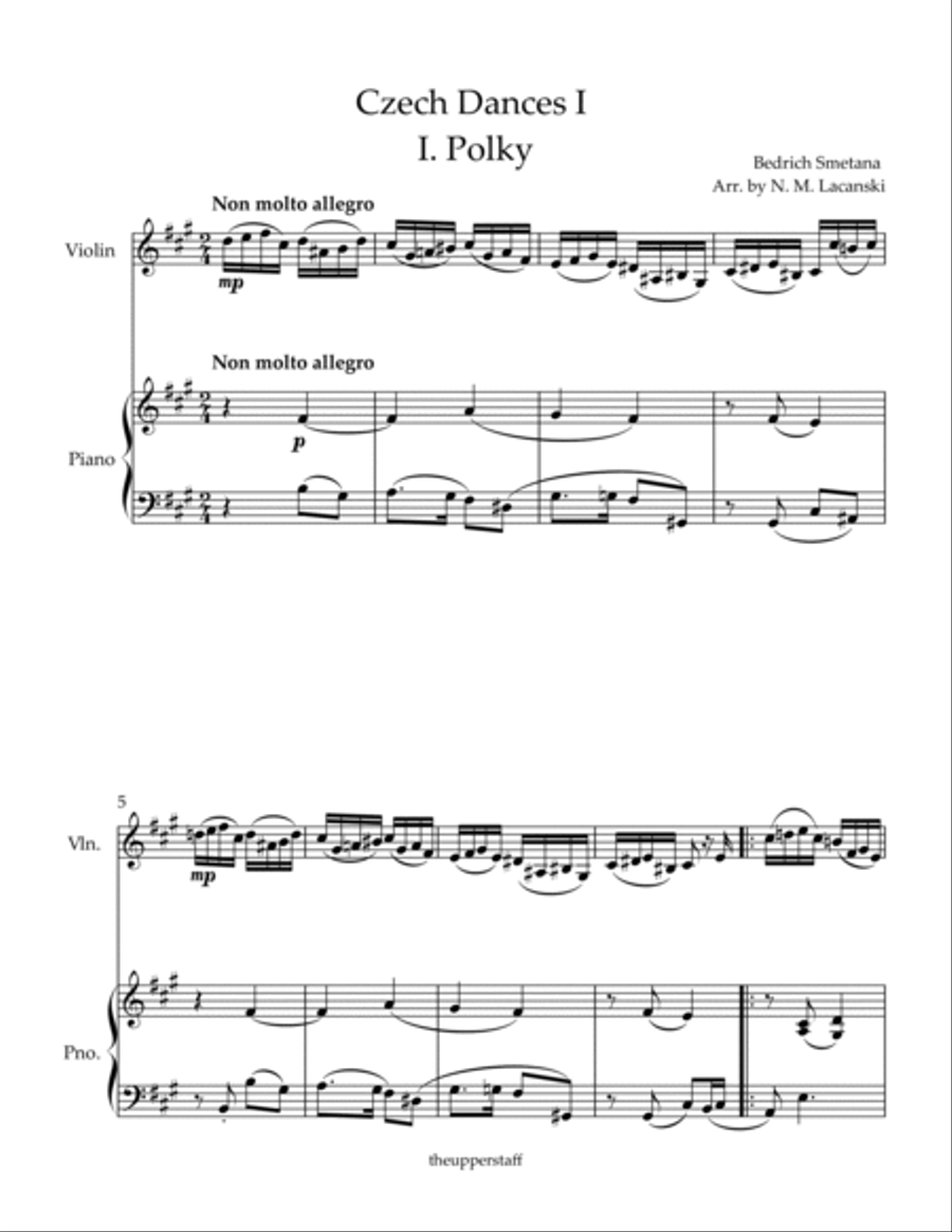 Czech Dances I I. Polky Violin Solo scores gallery preview page 2