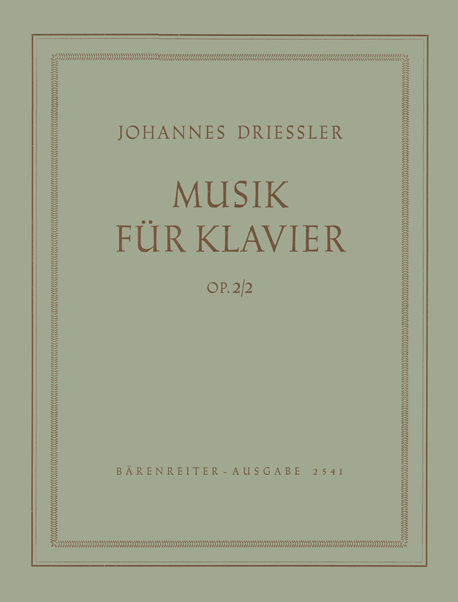 Musik for Piano op. 2/2 Piano Solo scores gallery preview page 1