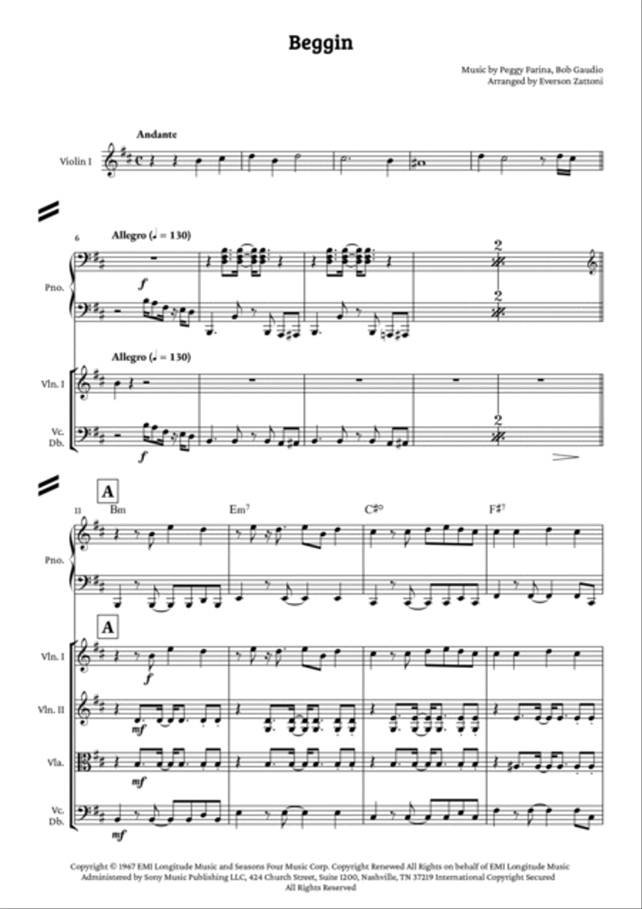 Beggin' Small Ensemble scores gallery preview page 2