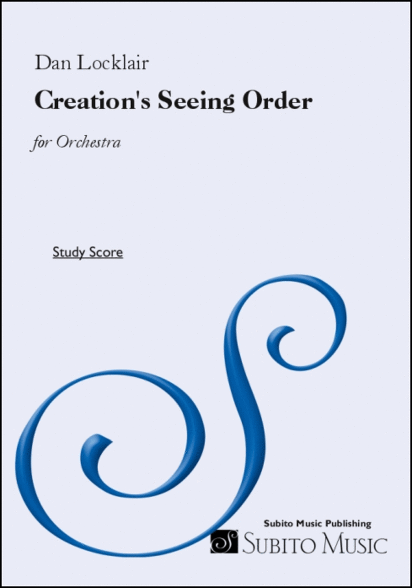 Creation's Seeing Order prelude