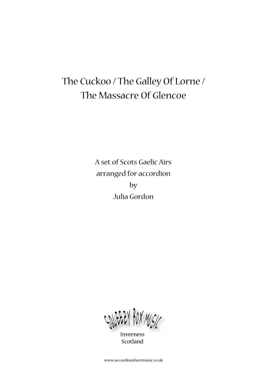 The Cuckoo / The Galley Of Lorne / The Massacre Of Glencoe Accordion scores gallery preview page 1