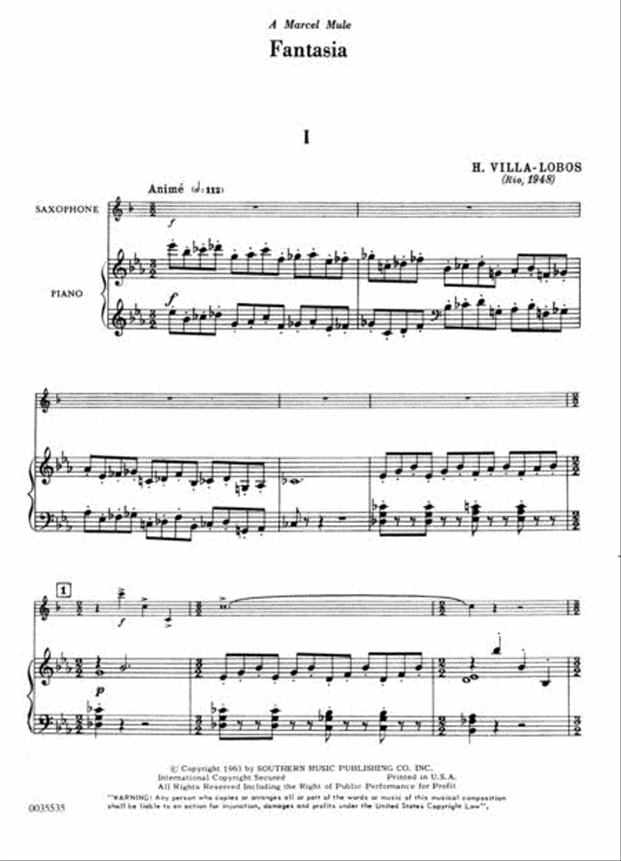 Fantasia Tenor Saxophone scores gallery preview page 2