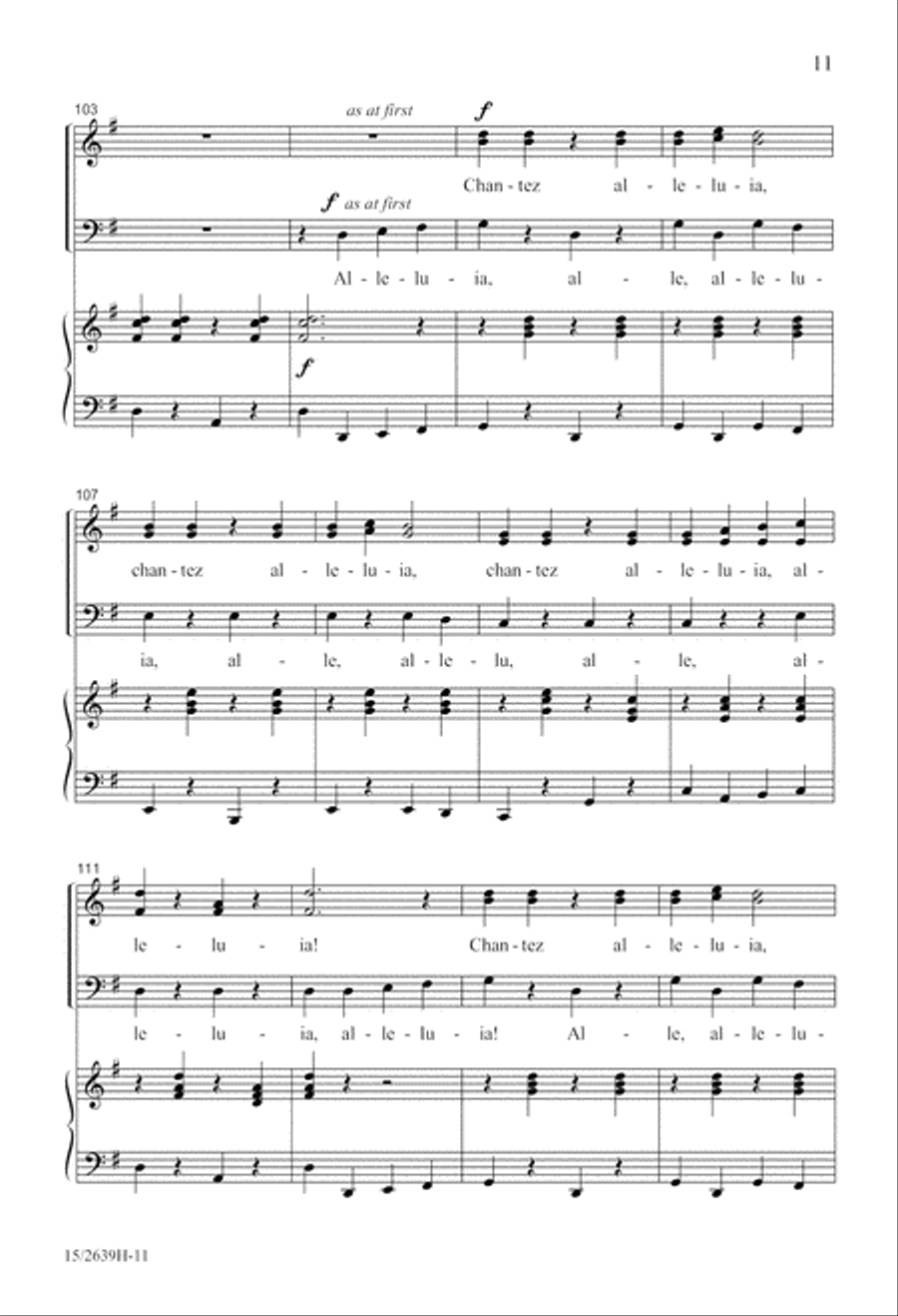 Chantez Alleluia! 3-Part scores gallery preview page 12