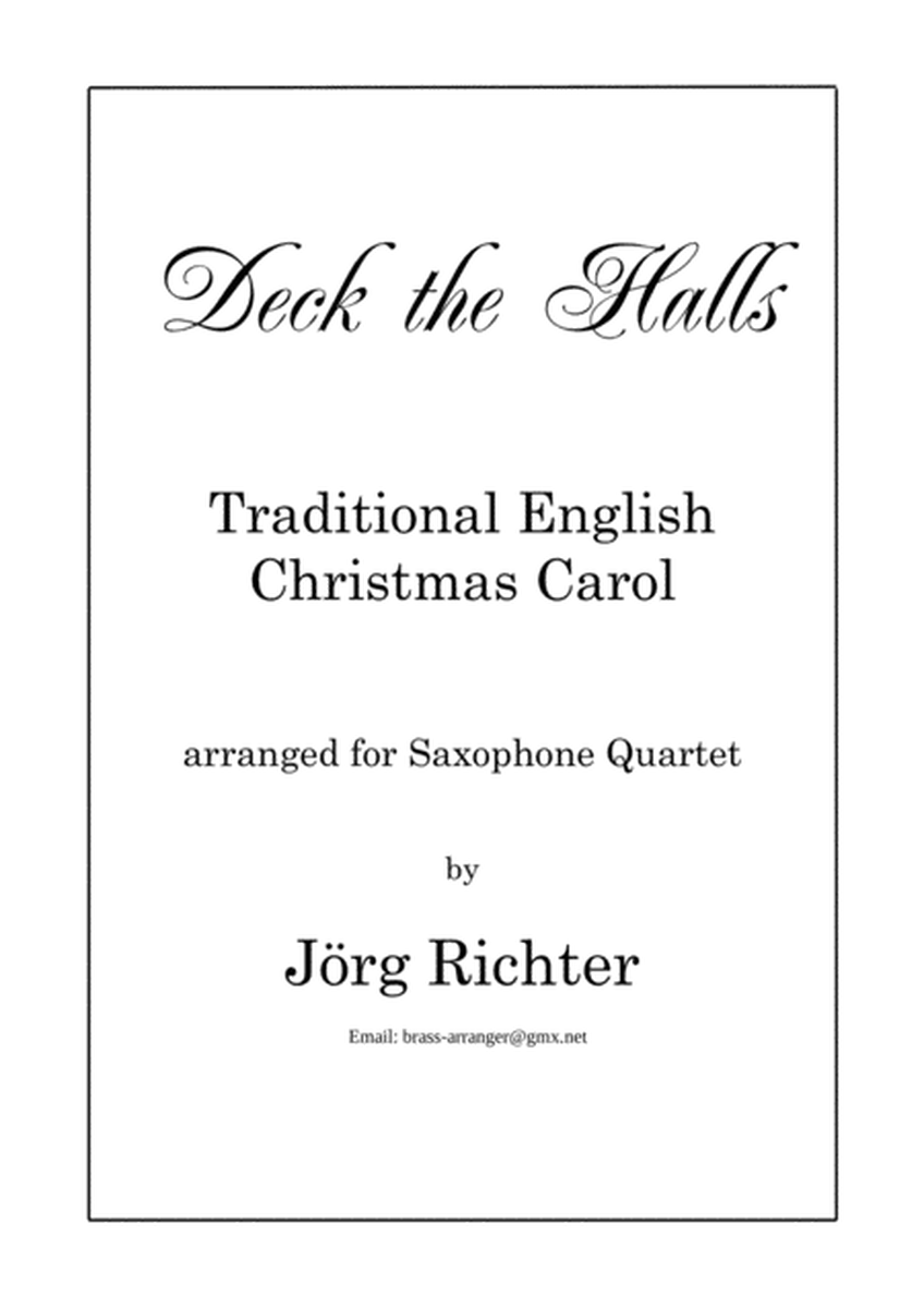 Deck the Halls (Christmas Carol) für Saxophon Quartett image number null