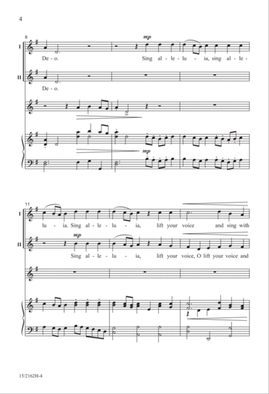 Cantate Deo (from Water Music Suite) 2-Part scores gallery preview page 4