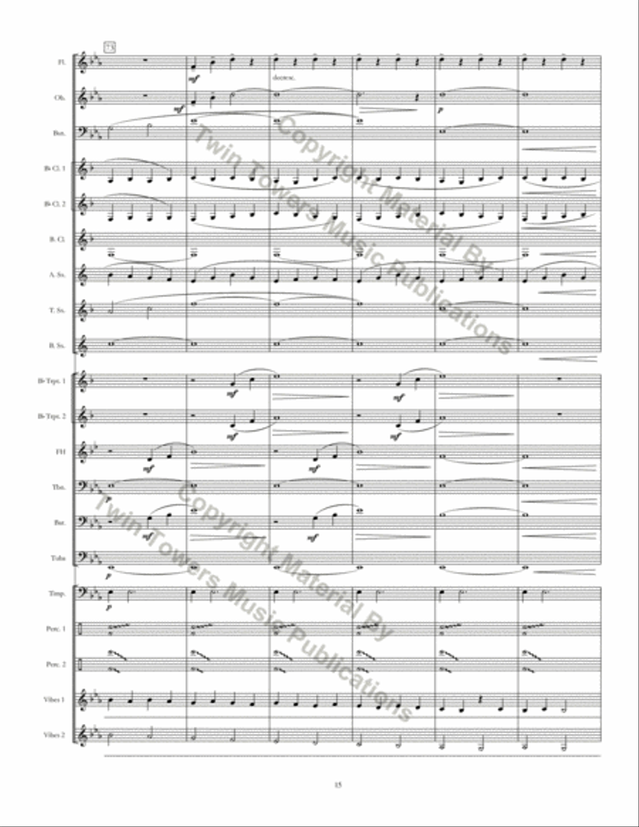 Kingsland Threnody Concert Band scores gallery preview page 16