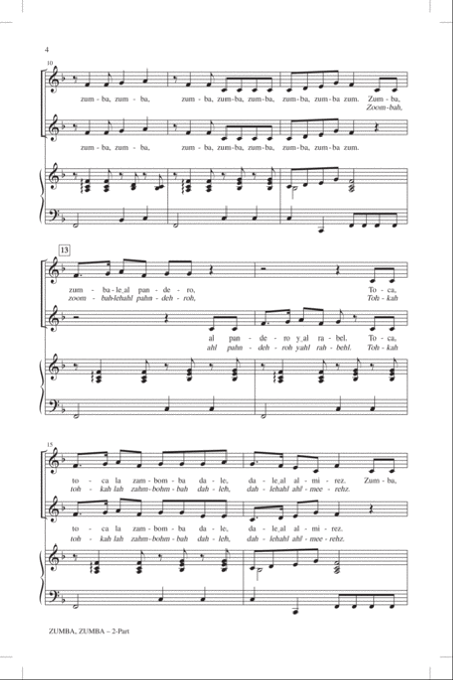 Zumba, Zumba 2-Part scores gallery preview page 2