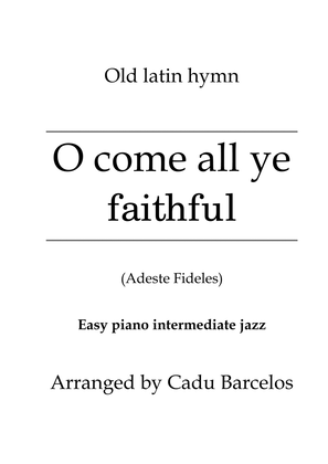 O come all ye faithful - Adeste Fideles (Piano Intermediate Accompaniment jazz