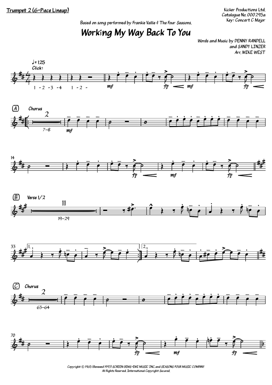 Workin' My Way Back To You Small Ensemble scores gallery preview page 5