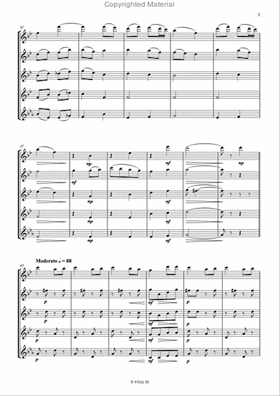 Kalinka, 4 flûtes Flute scores gallery preview page 4