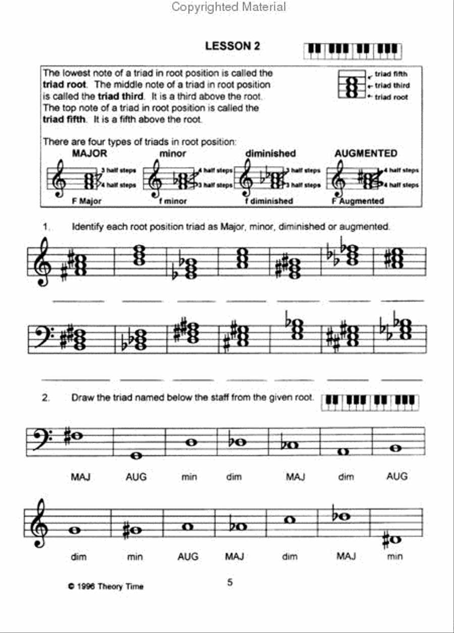 Theory Time Grade 10 Workbook Piano Method scores gallery preview page 3