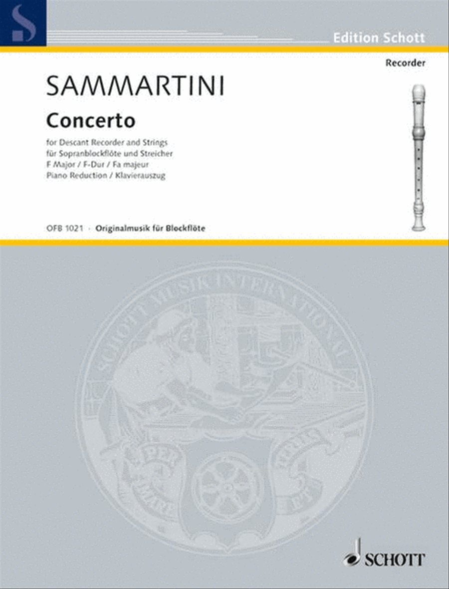 Concerto F major Soprano Recorder scores gallery preview page 1