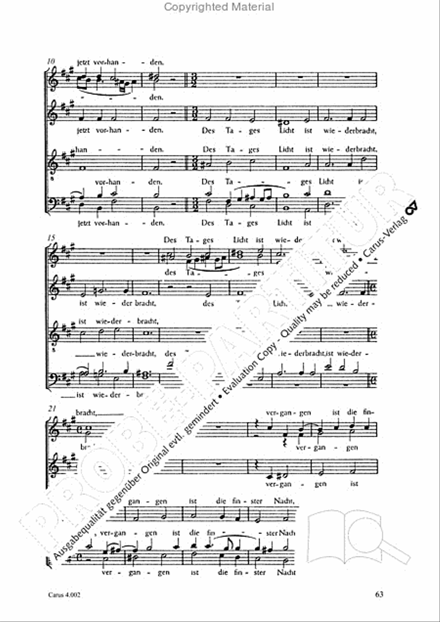 Eccard: 29 Choralbearbeitungen Collection / Songbook scores gallery preview page 64
