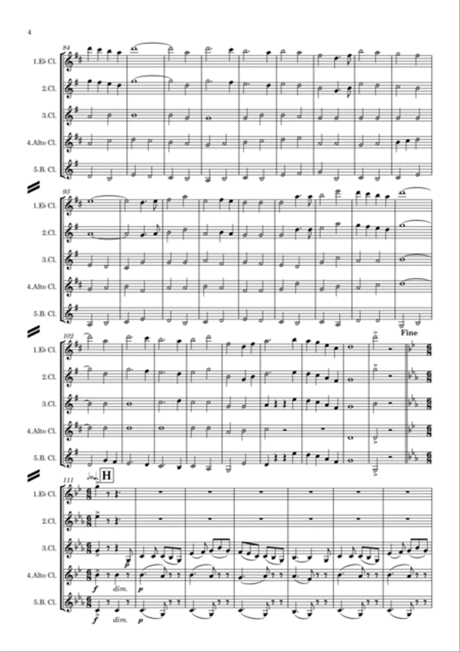 Holst: 2nd Suite in F Op. 28 No.2 - clarinet quintet Clarinet Quintet scores gallery preview page 5