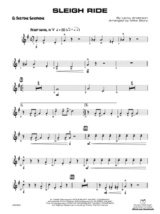 Book cover for Sleigh Ride: E-flat Baritone Saxophone