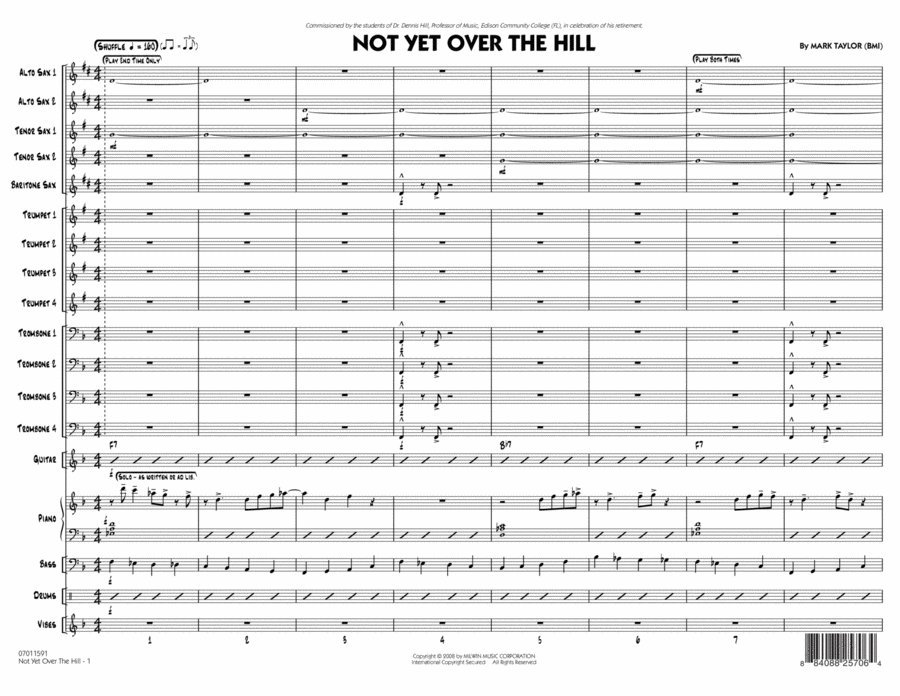 Not Yet Over the Hill - Conductor Score (Full Score) Conductor Score scores gallery preview page 1