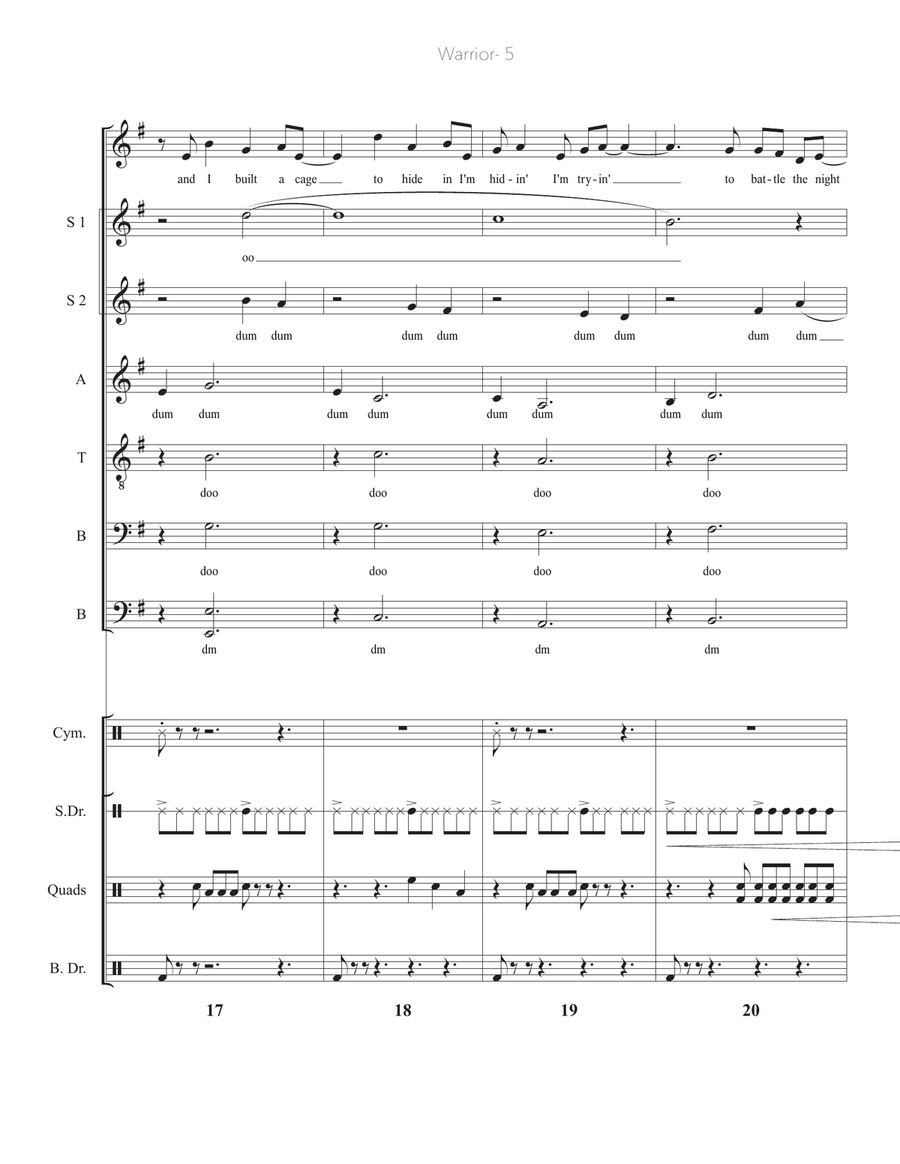 Warrior 4-Part scores gallery preview page 5