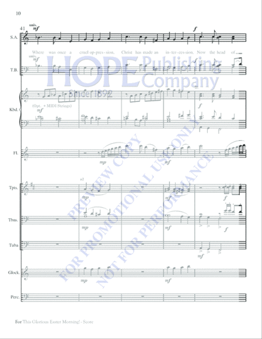 For This Glorious Easter Morning Choir scores gallery preview page 10