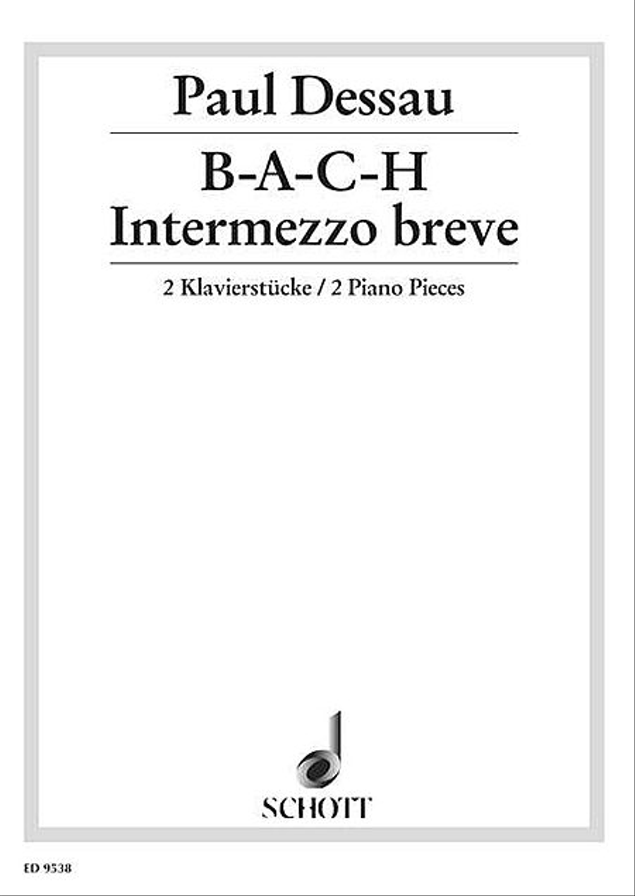 B-A-C-H & Intermezzo Breve Piano Solo scores gallery preview page 1