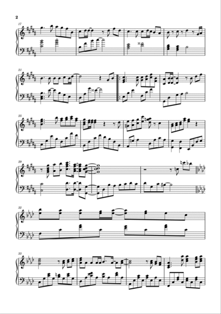 White Album Piano Solo scores gallery preview page 2