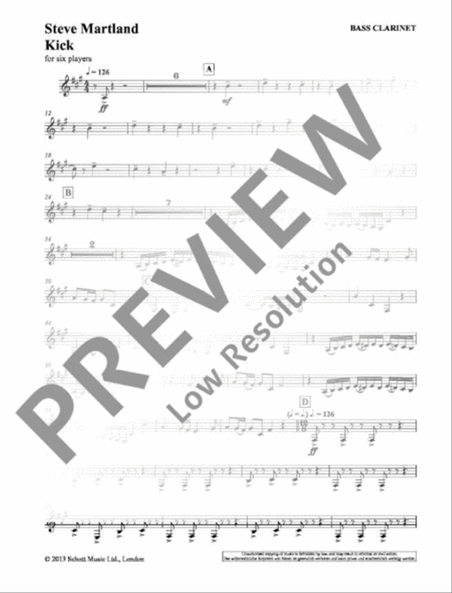 Kick Bass Clarinet scores gallery preview page 11