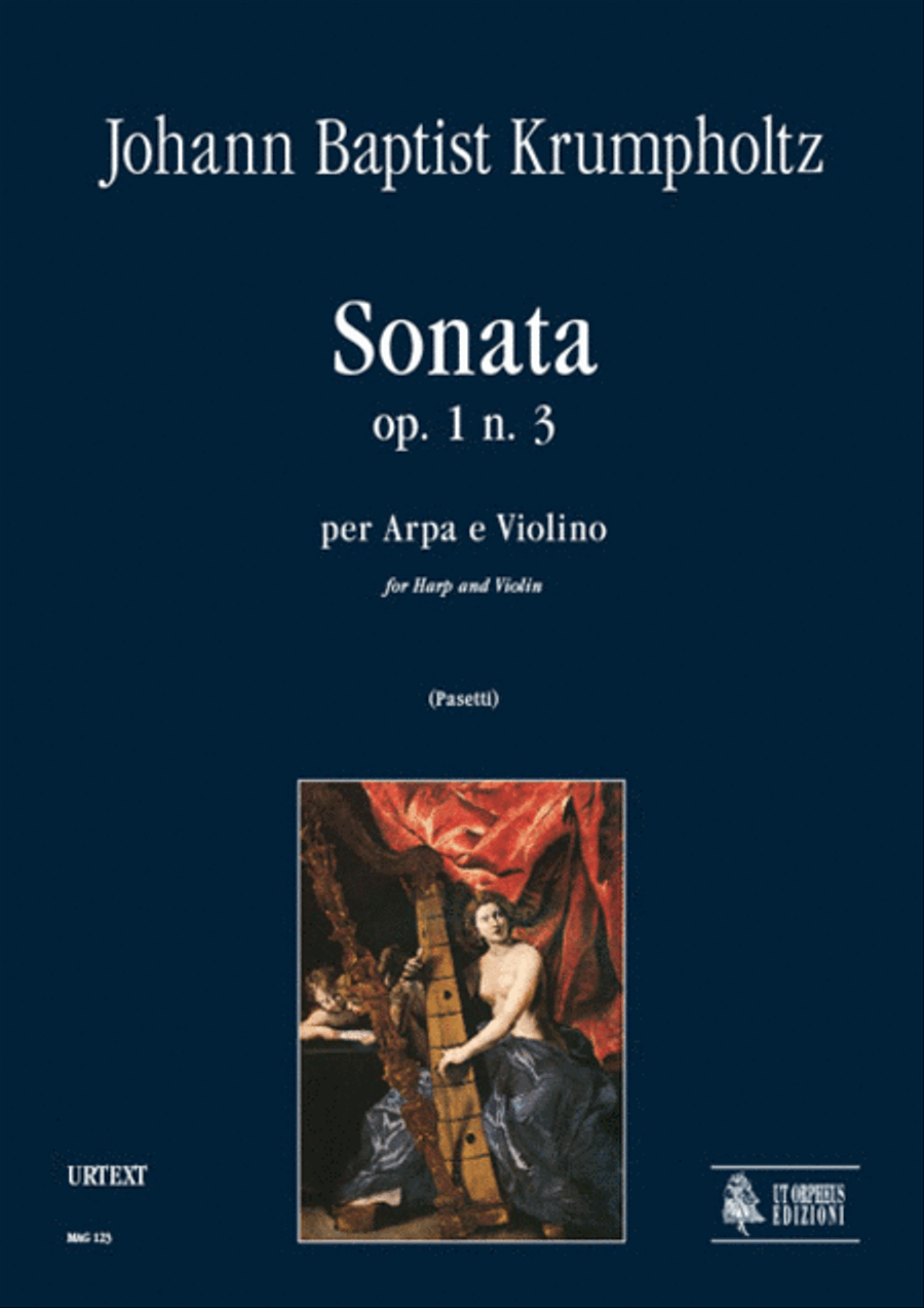 Sonata Op. 1 No. 3 for Harp and Violin Harp scores gallery preview page 1