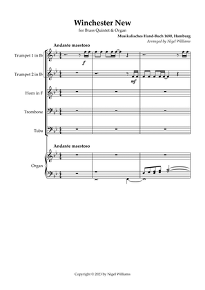 Winchester New, for brass quintet with optional organ