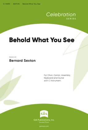 Book cover for Behold What You See