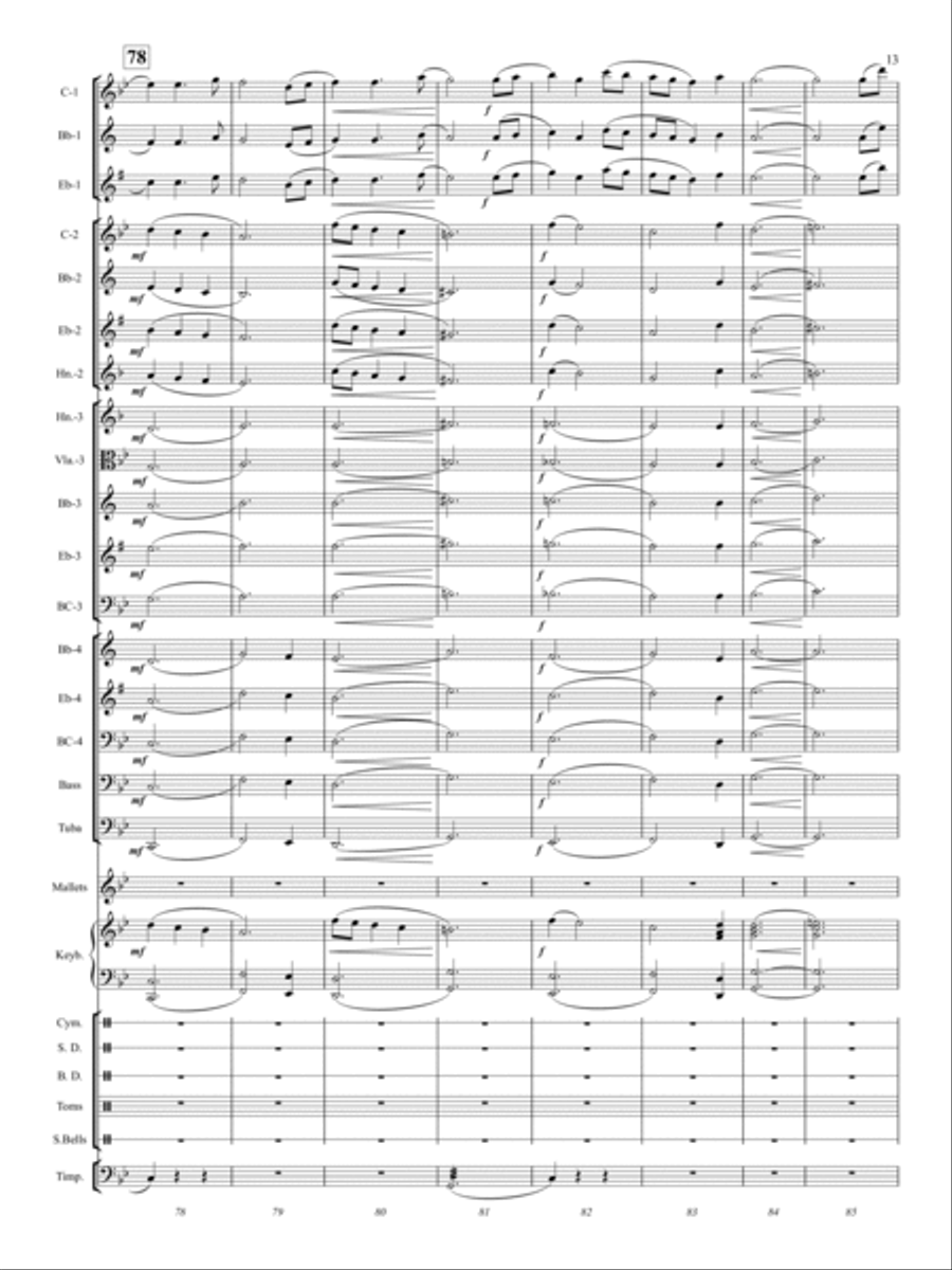 Fire Dance Concert Band scores gallery preview page 14