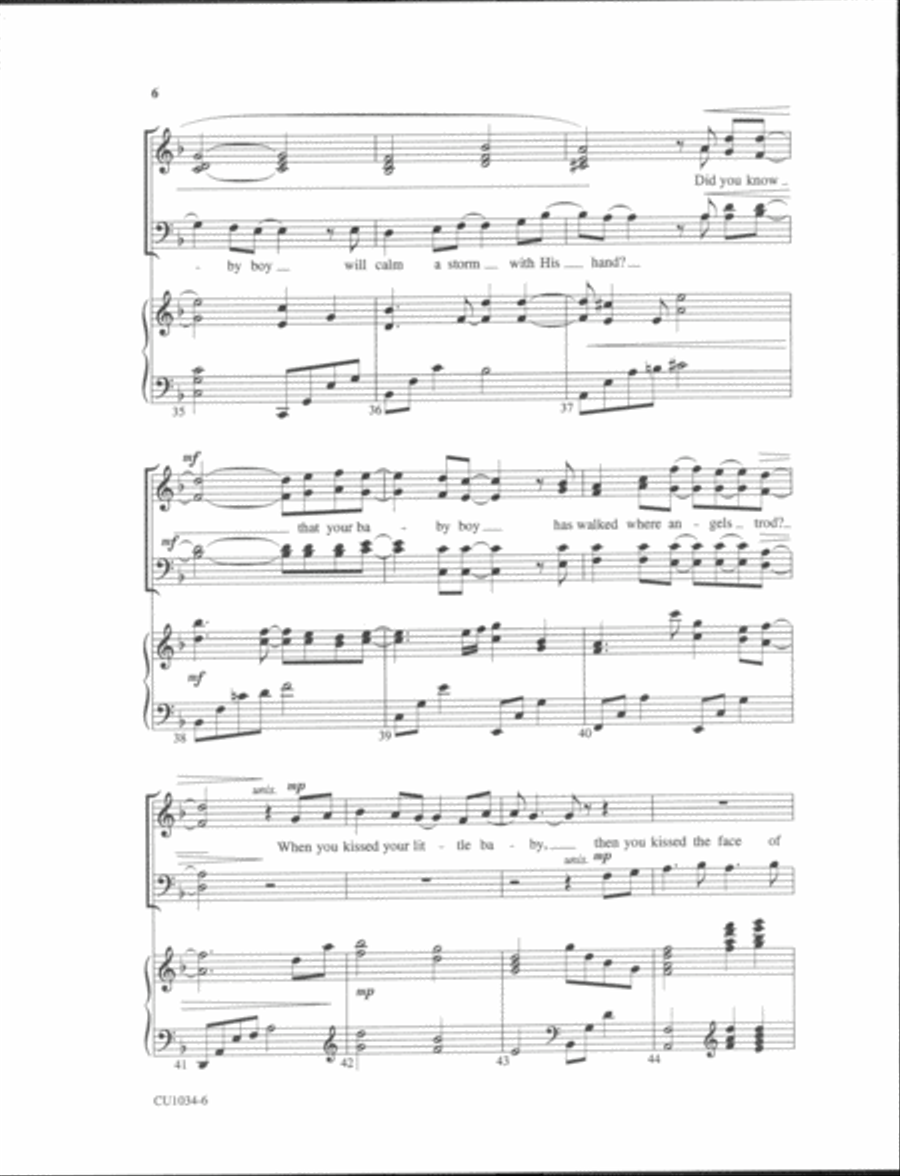 Mary, Did You Know? 4-Part scores gallery preview page 17