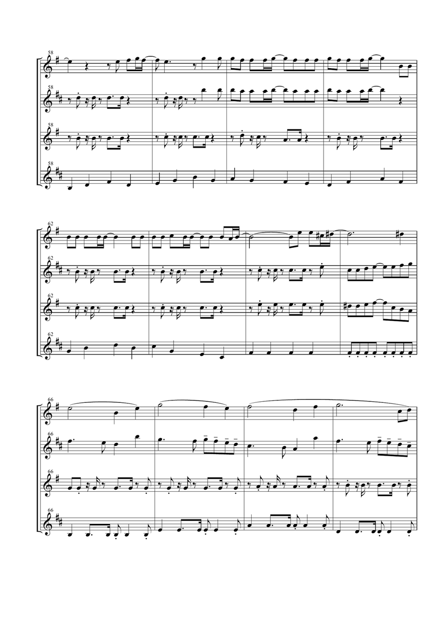 I Will Survive Woodwind Quartet scores gallery preview page 6
