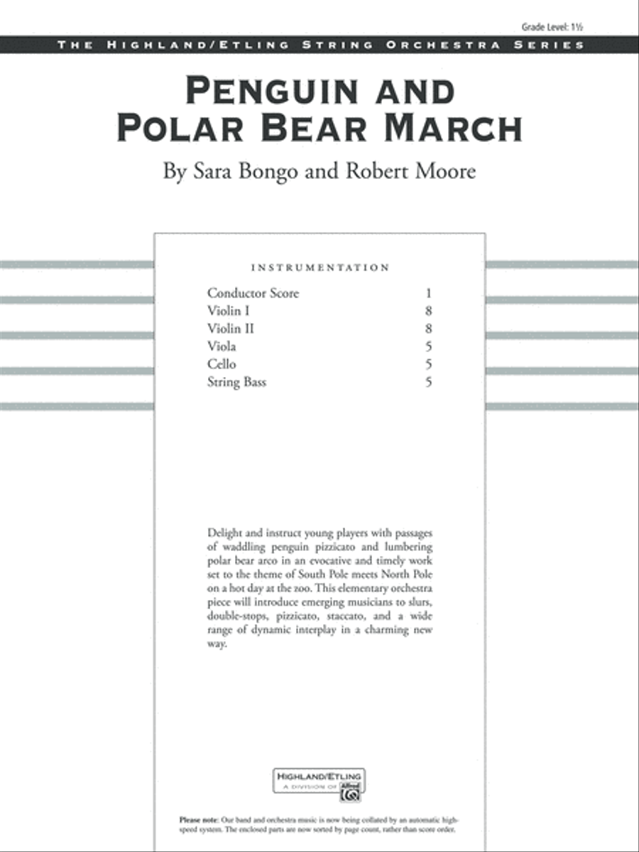 Penguin and Polar Bear March: Score String Orchestra scores gallery preview page 1