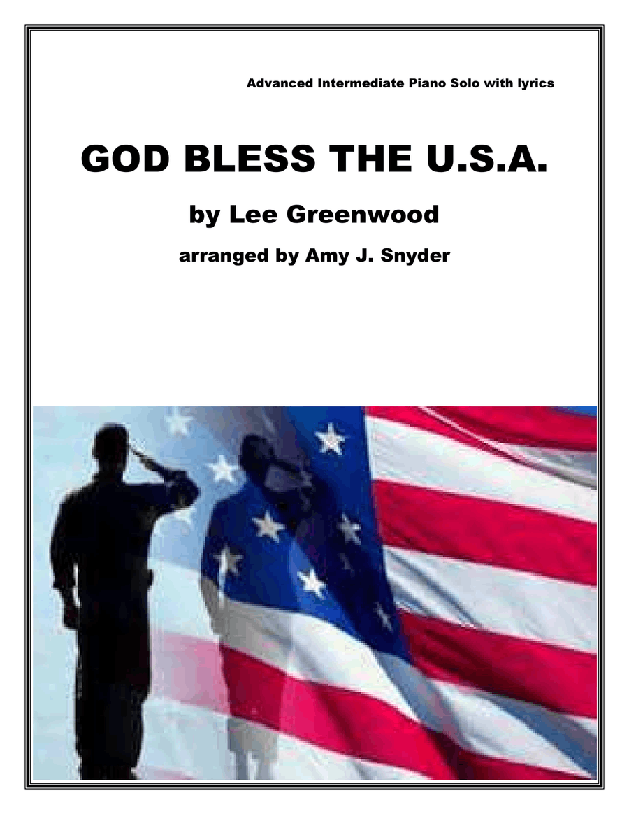 God Bless The U.S.A. Piano Solo scores gallery preview page 1