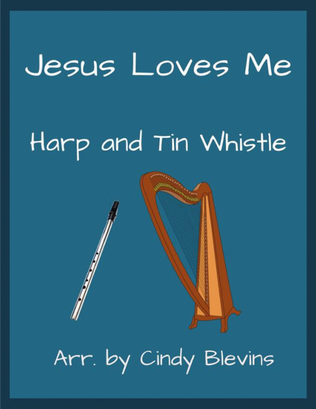 Jesus Loves Me, Harp and Tin Whistle (D)