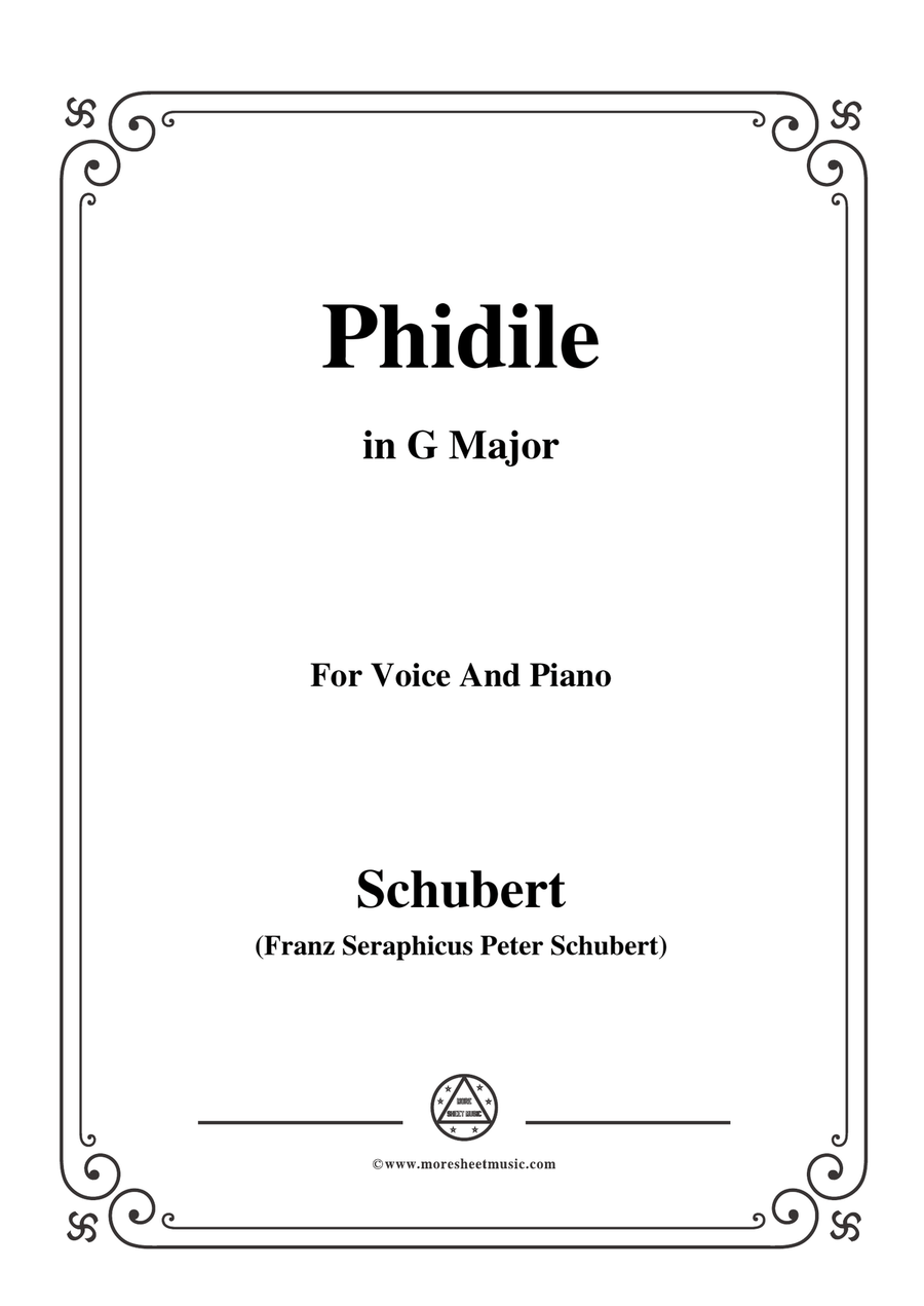 Schubert-Phidile,in G Major,for Voice&Piano