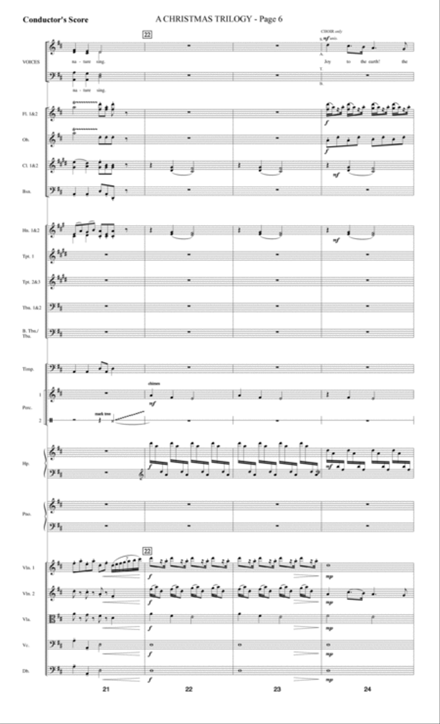 A Christmas Trilogy (from Carols For Choir And Congregation) - Score Choir scores gallery preview page 6
