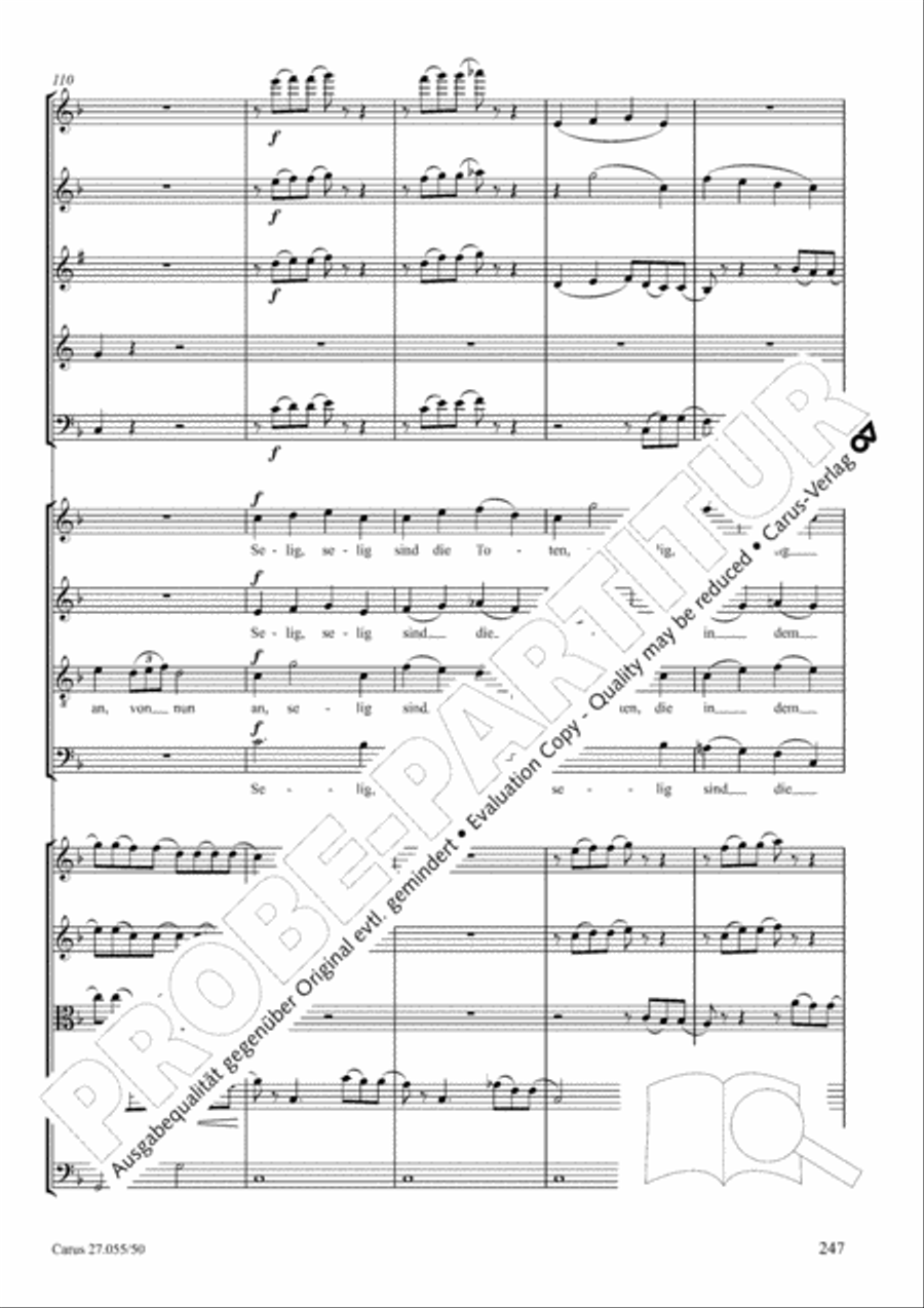 Ein Deutsches Requiem (German Requiem) 4-Part scores gallery preview page 254
