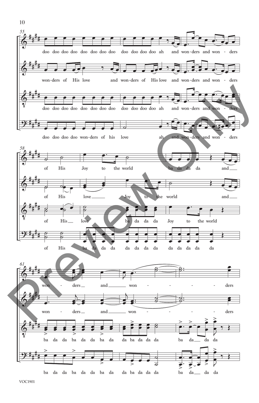 Joy to the World 4-Part scores gallery preview page 9