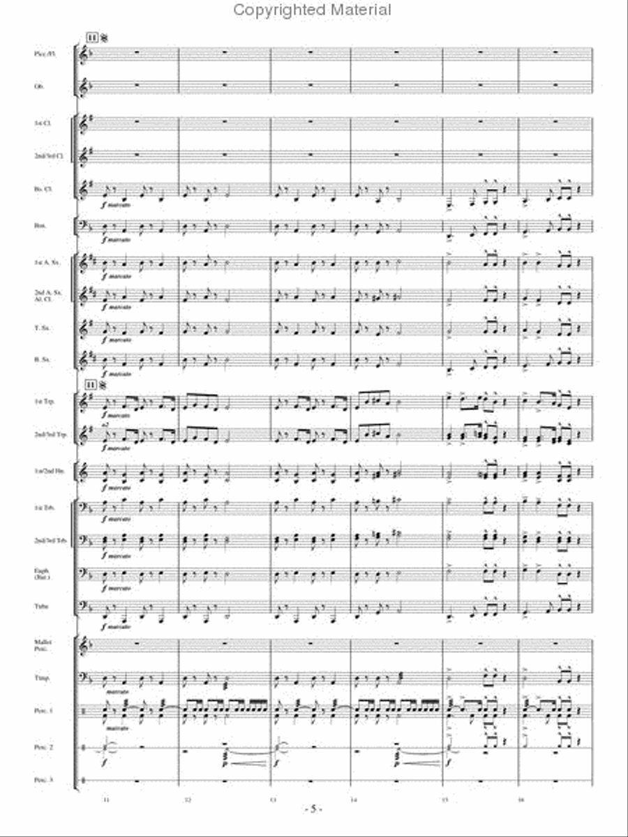 Quest of the Undaunted Knight Concert Band scores gallery preview page 4