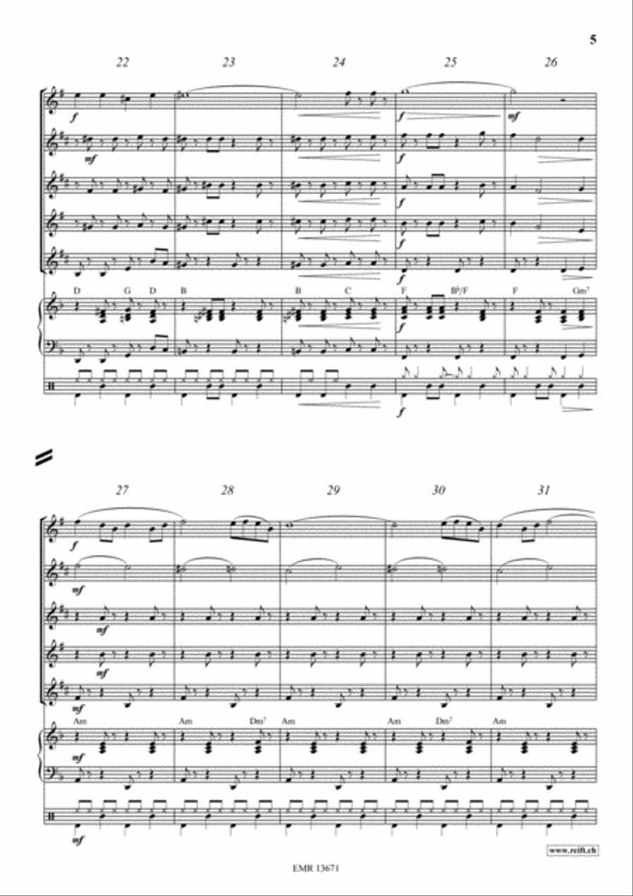 I Got Plenty O' Nuttin' Saxophone Quintet scores gallery preview page 5